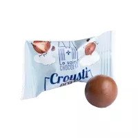 Crousti pralin : billes soufflées enrobées de chocolat 