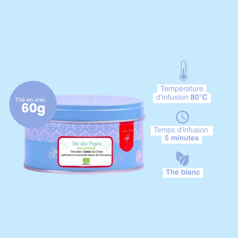 Thé blanc bio à la lavande