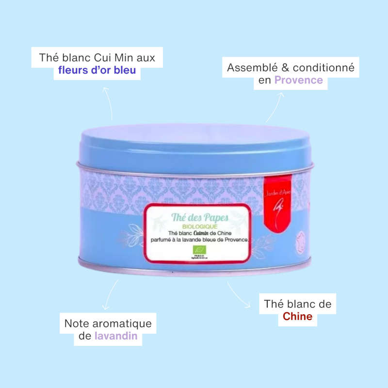 Thé blanc bio à la lavande