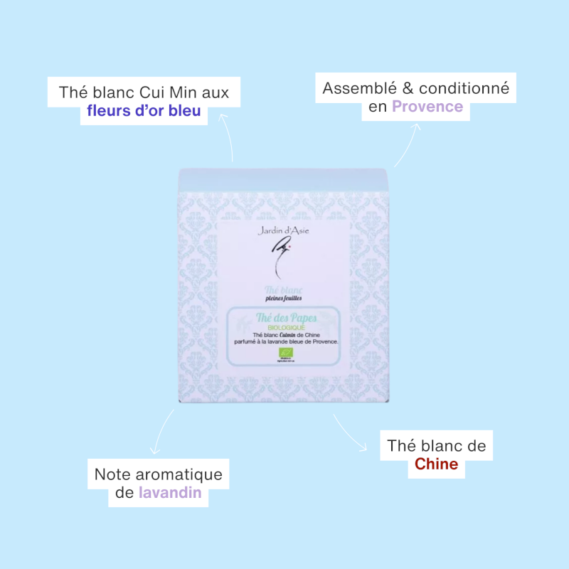 Thé blanc bio à la lavande