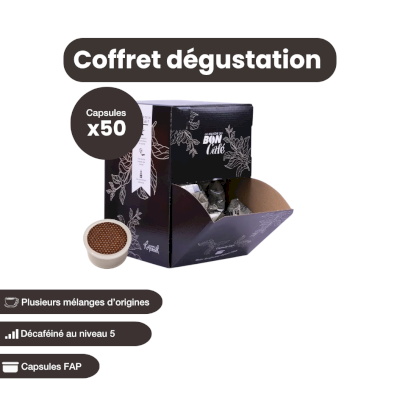 Coffret dégustation : 50 capsules de café