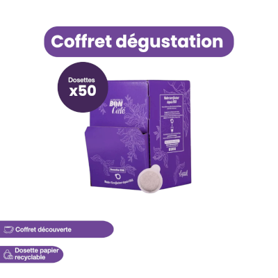 Coffret dégustation : 50 dosettes de café