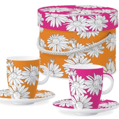 Set 2 Tasses Fleurs