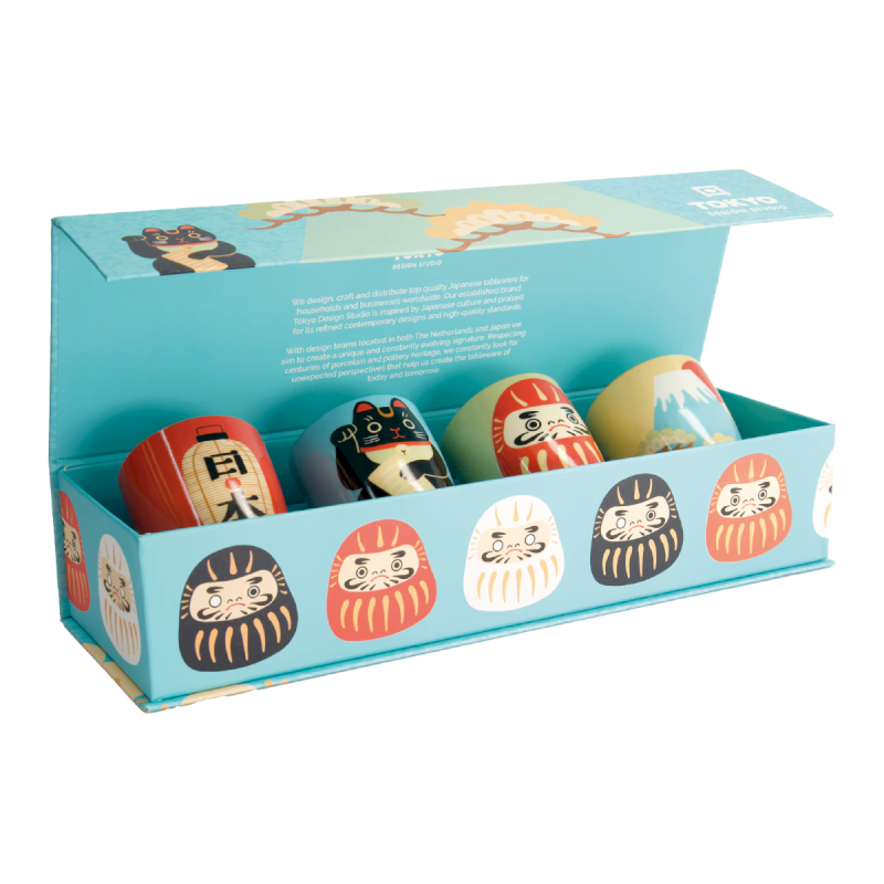 Tokyo coffret 4 tasses 170ml Kawai 
