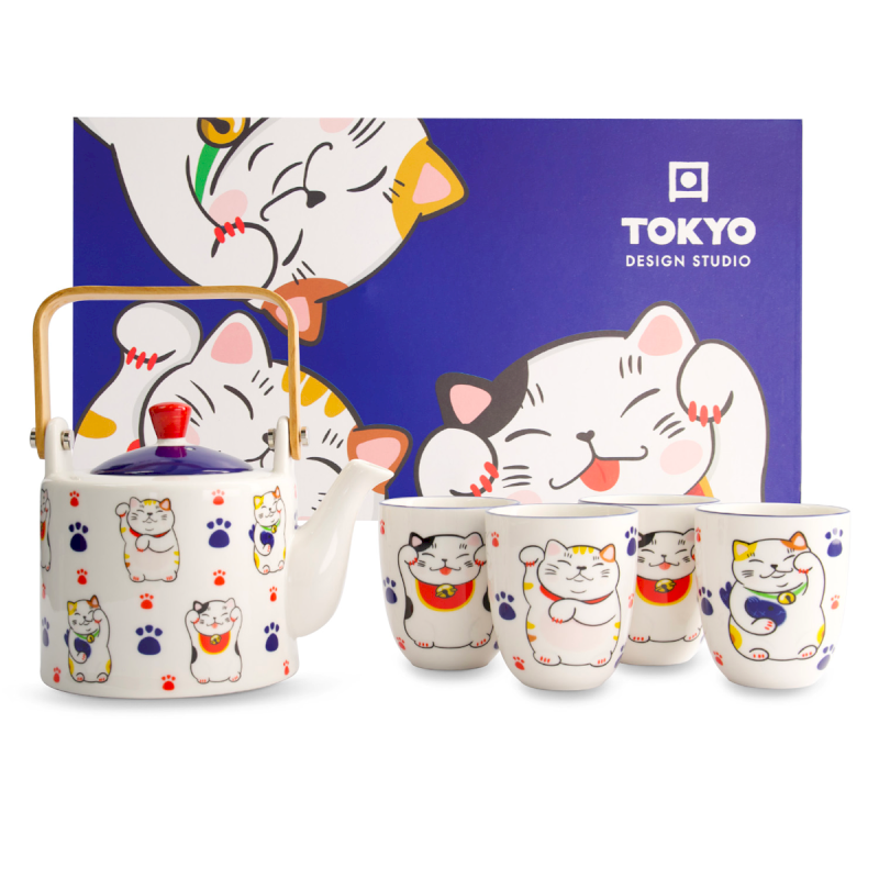  Tokyo coffret Lucky Cat set thé