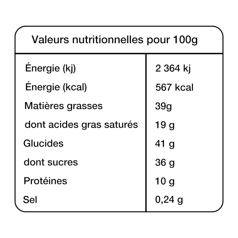 Tablette chocolat noir fourré cacahuète