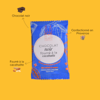Tablette chocolat noir fourré cacahuète
