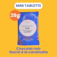 Tablette chocolat noir fourré cacahuète