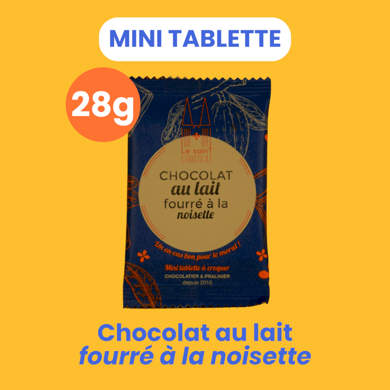Tablette chocolat au lait fourré à la noisette