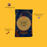 Tablette chocolat au lait fourré à la noisette