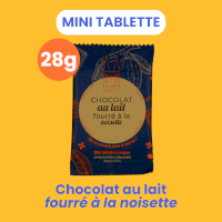 Tablette chocolat au lait fourré à la noisette
