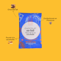 Tablette chocolat au lait fourré cacahuète