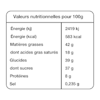 Tablette chocolat noir fourré noisette