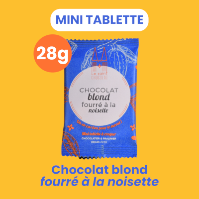 Tablette chocolat blond fourré noisette Tablette chocolat blond fourré noisette