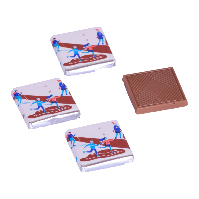 Carrés de chocolat de Noël