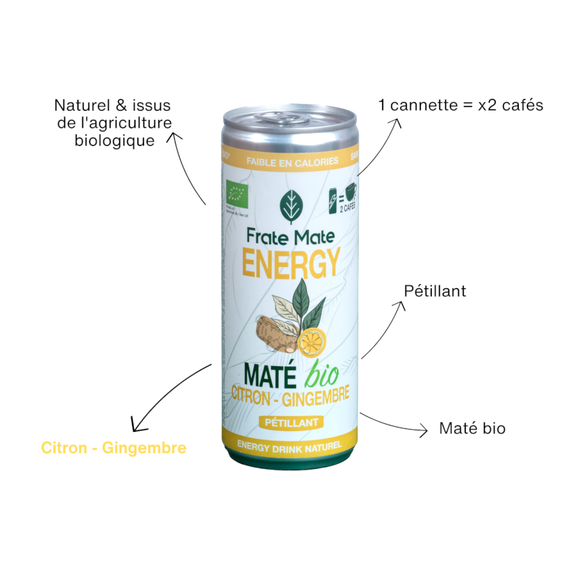 Fraté Maté - Canette Maté Citron-Gingembre 
