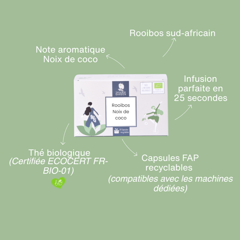 Capsule de Rooibos bio noix de coco
