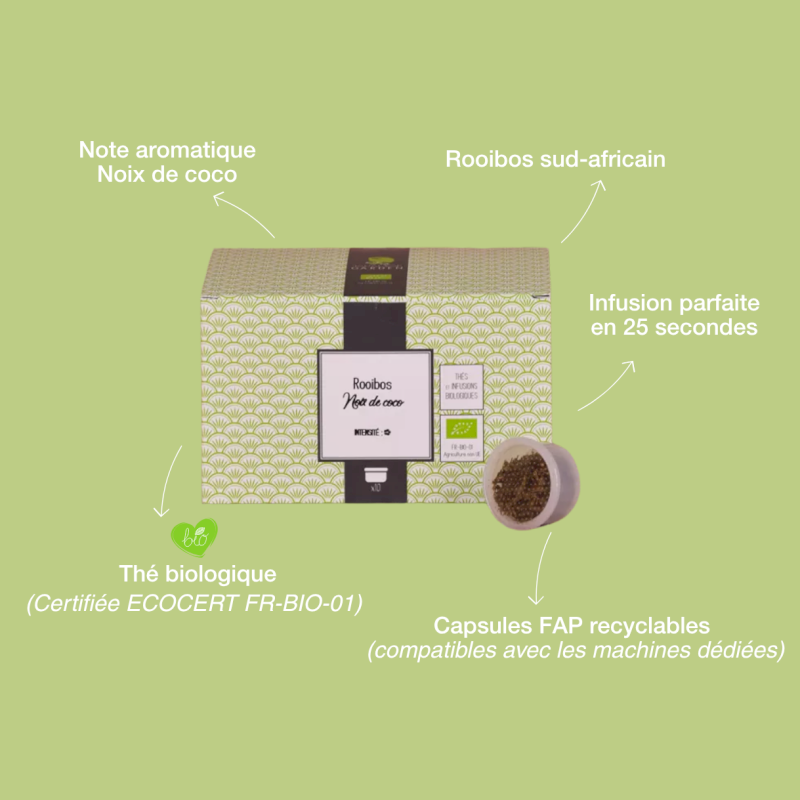 Capsule de Rooibos bio noix de coco