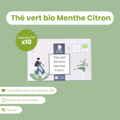Capsule de thé vert bio Menthe Citron