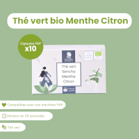 Capsule de thé vert bio Menthe Citron