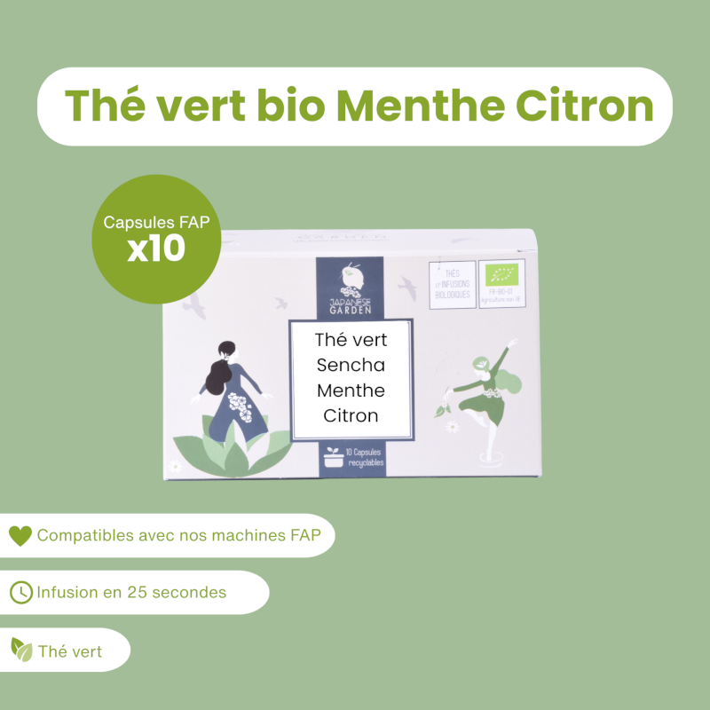 Capsule de thé vert bio Menthe Citron