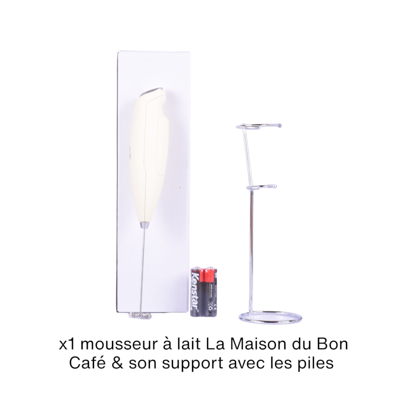 Fouet à lait mousseur électrique beige 