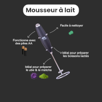 Fouet à lait mousseur électrique noir
