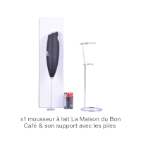 Fouet à lait mousseur électrique noir