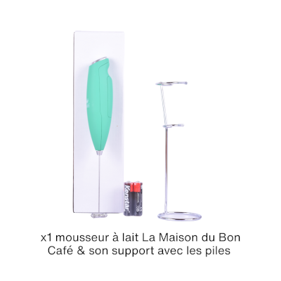 Fouet à lait mousseur électrique vert