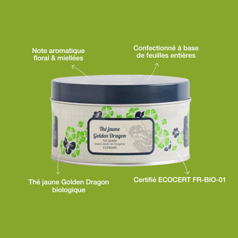 Thé jaune bio Golden Dragon