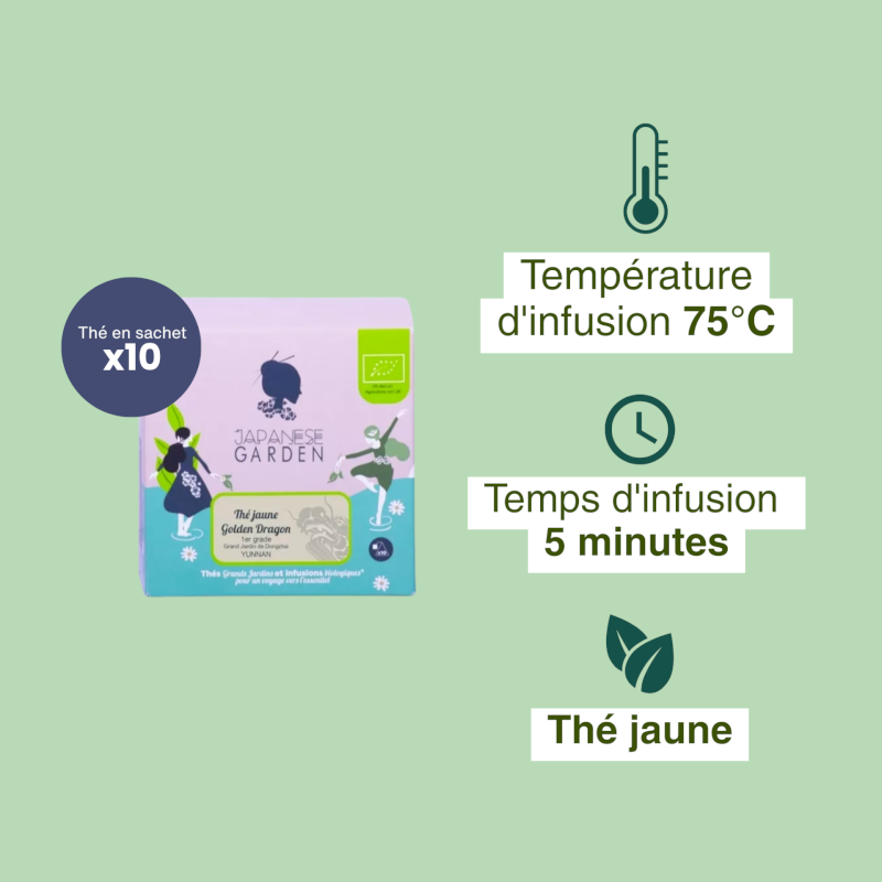 Thé jaune bio Golden Dragon