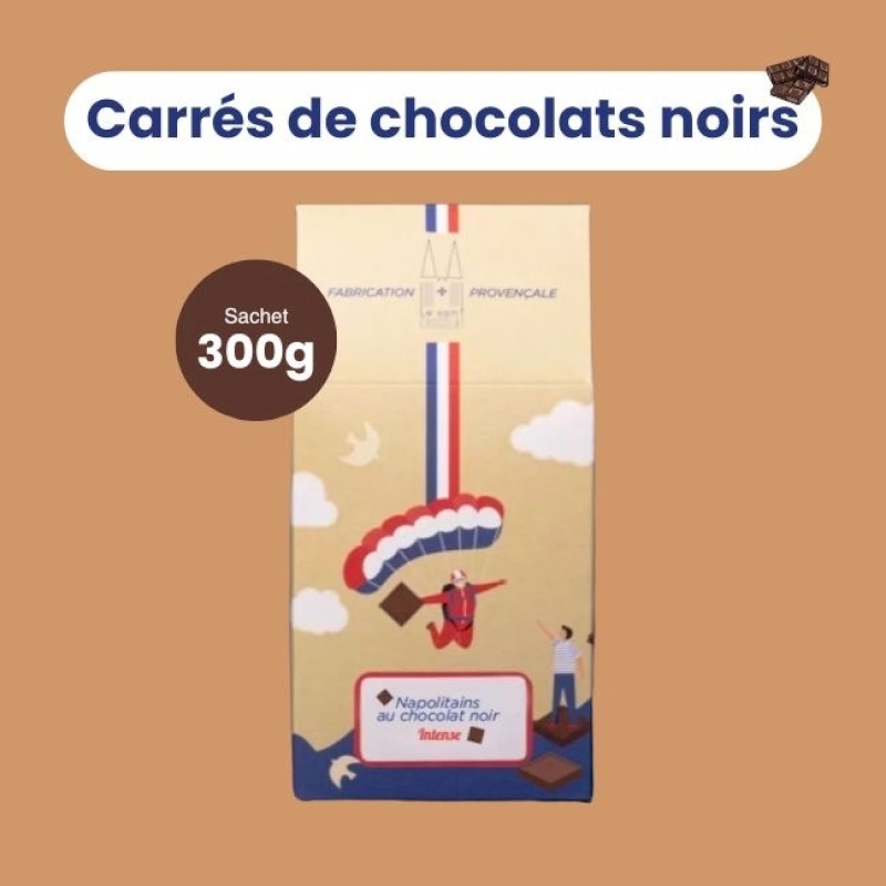 Carrés de chocolat noir