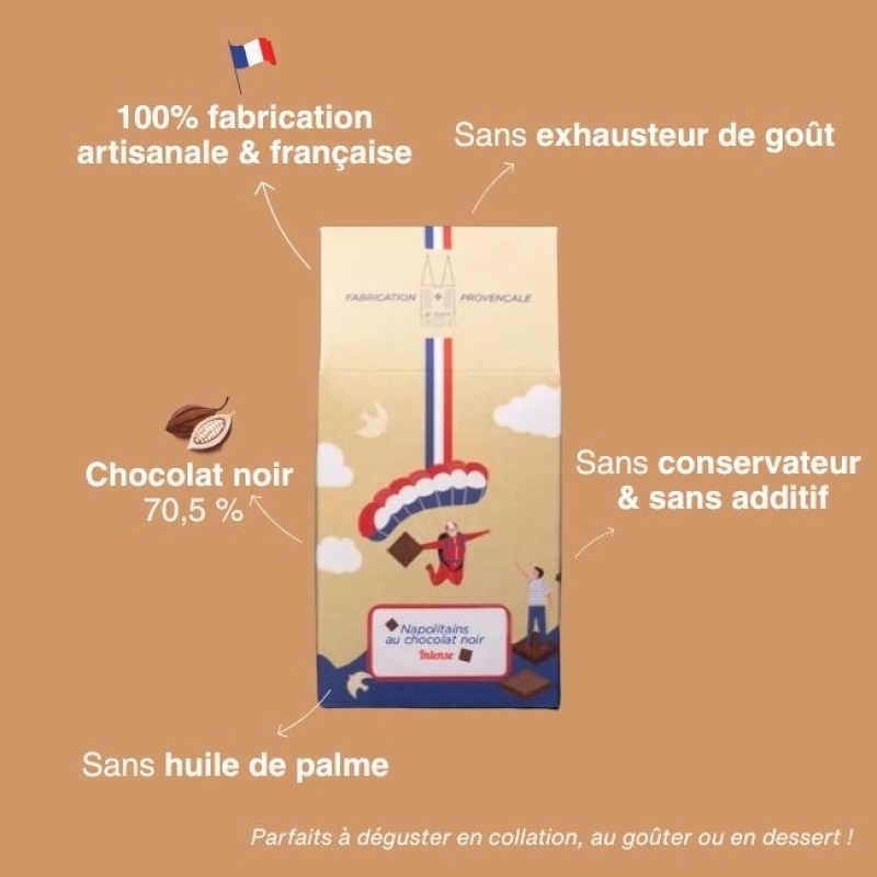 Carrés de chocolat noir