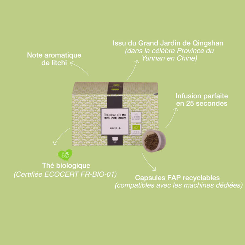 Capsule de thé Blanc Cui Min bio