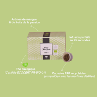 Capsule de thé vert Sencha Mangue-Passion bio