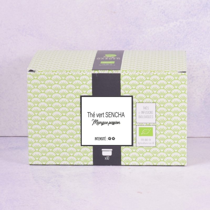Capsule de thé vert Sencha Mangue-Passion bio