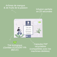 Capsule de thé vert Sencha Mangue-Passion bio