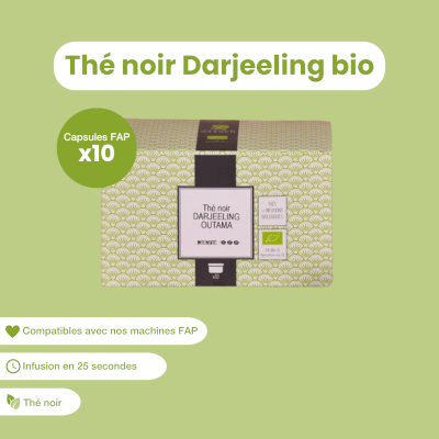 Capsule de thé noir Darjeeling bio