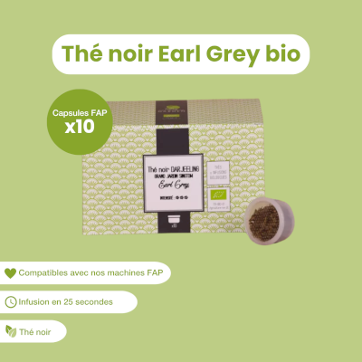 Capsule de thé noir Earl Grey bio