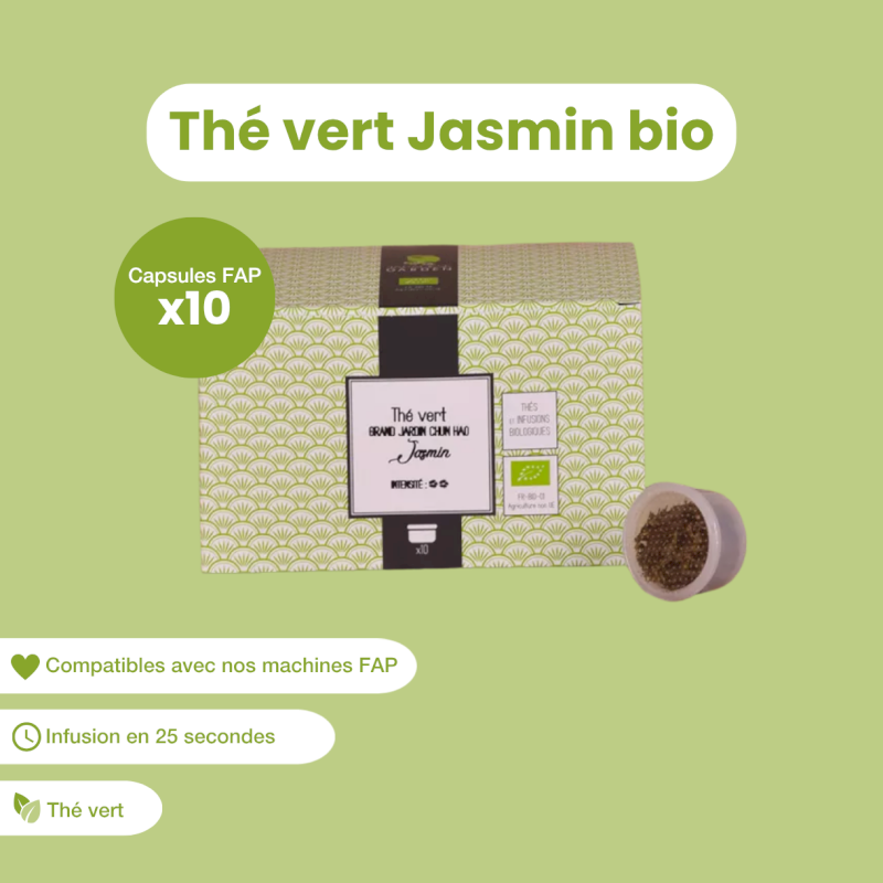 Capsule de thé vert Jasmin bio