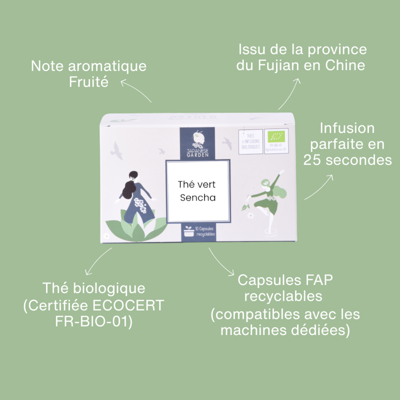 Capsule de thé vert Sencha bio
