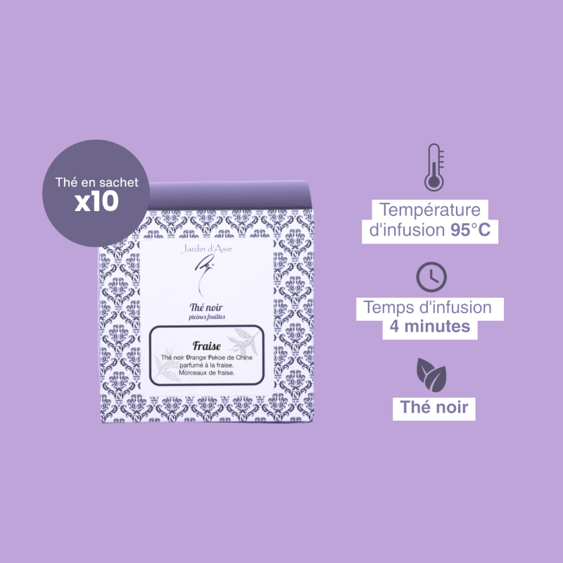 Thé noir fraise