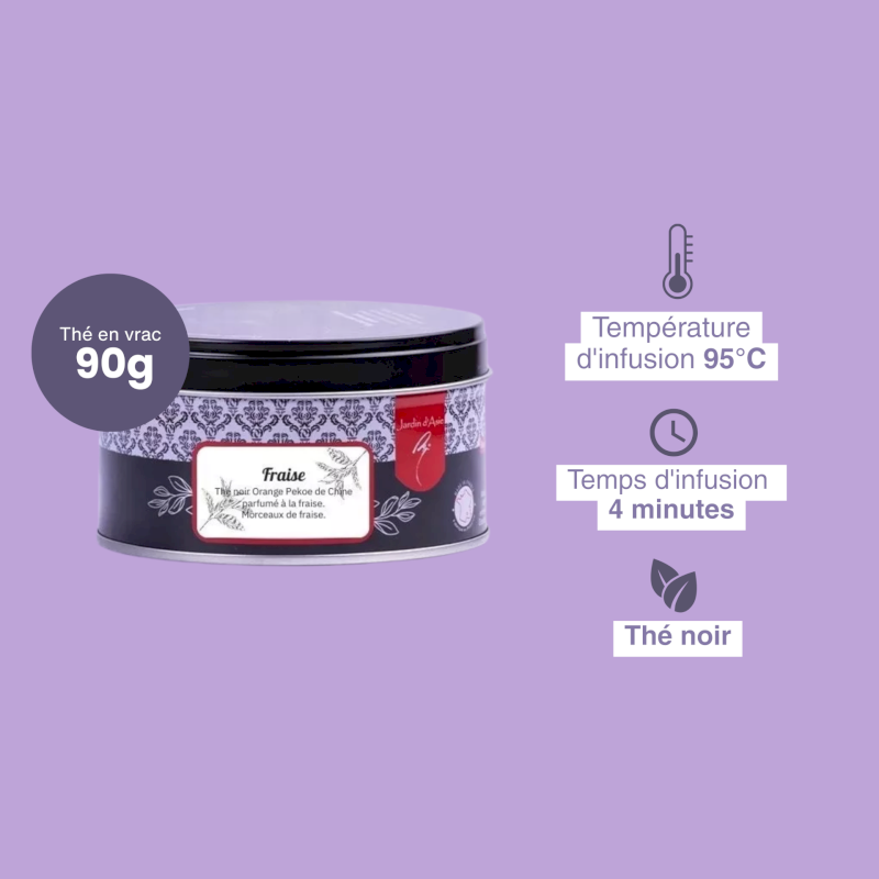 Thé noir fraise