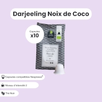 Thé noir Darjeeling noix de coco bio