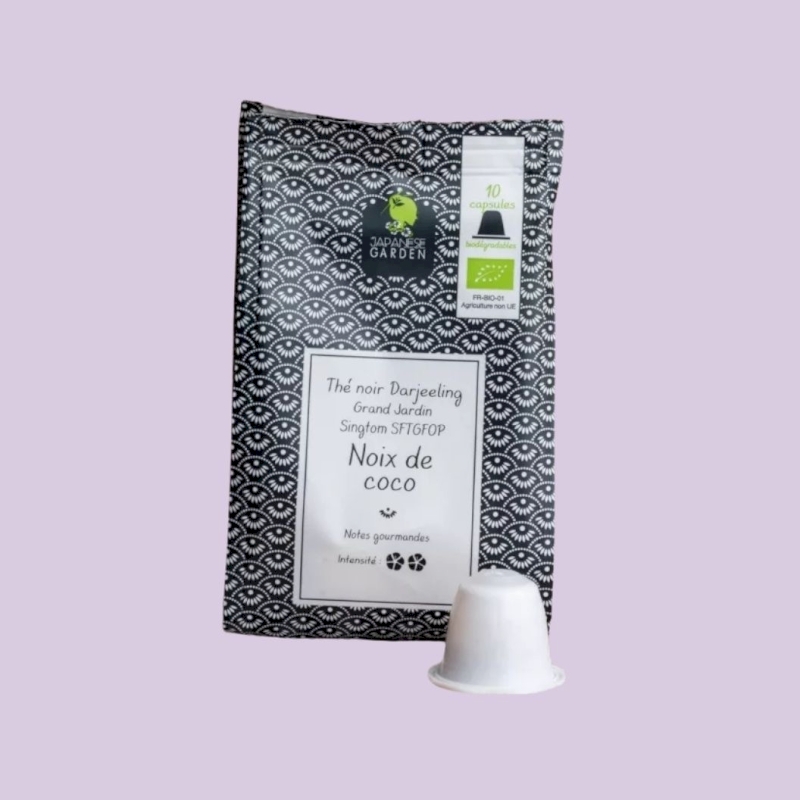 Thé noir Darjeeling noix de coco bio