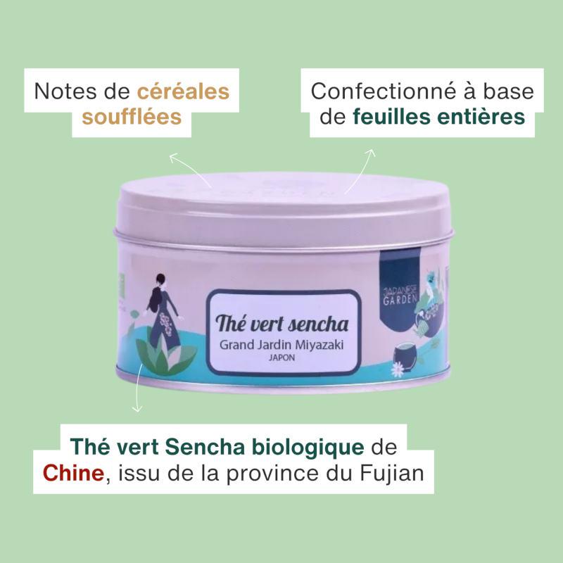 Thé vert sencha du Japon bio