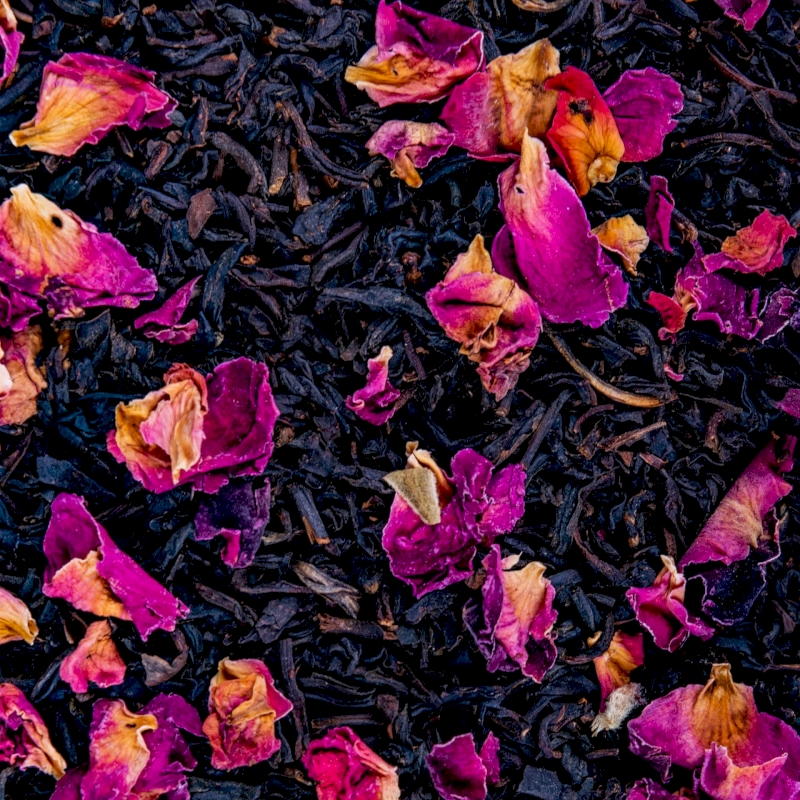 Thé noir à la rose
