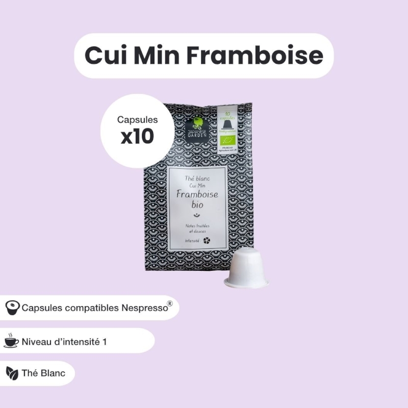 Thé blanc Cui Min framboise bio