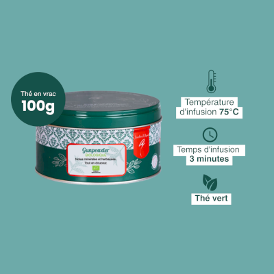 Thé vert bio Gunpowder Thé vert bio Gunpowder