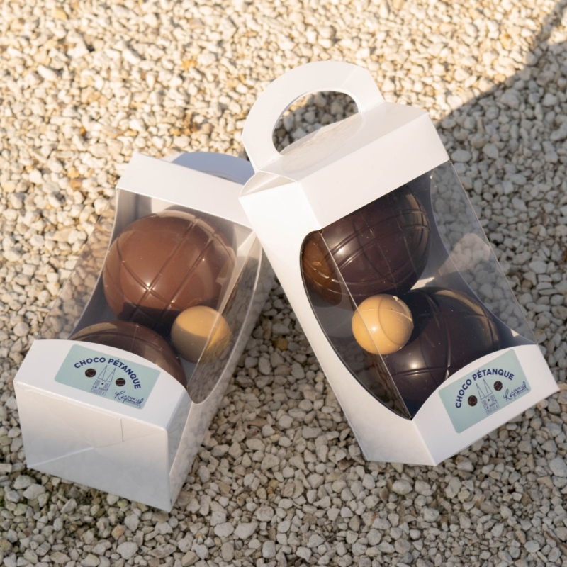 Boules de pétanque en chocolat
